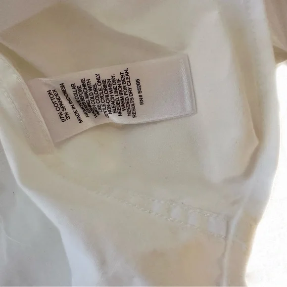 Express Fitted Classic White Stretch Cotton 1MX Dress Shirt Size Large - Picture 5 of 7